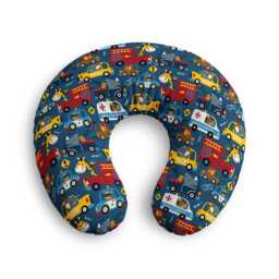 Cute Kids Vehicles Pattern Nursing Pillow Cover - Cars Fire Truck Ambulance - thumbnail 2