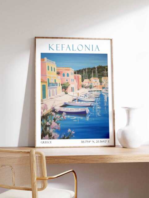 Kefalonia Travel Print Wall Art Greece Home Decoration Gift Lovers D??cor - image 1