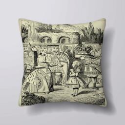 Alice in Wonderland Red Queen - Cushion Cover Case Or Stuffed With Insert - thumbnail 1