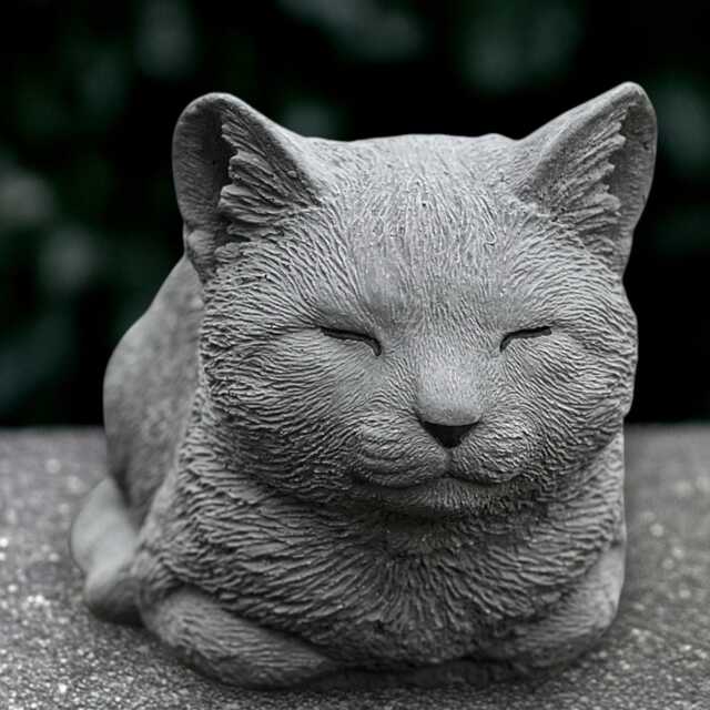 Outdoor Cat Sculpture Concrete Kitty Figurine Stone Kitten Statue Garden Animal Decoration Memorial Ornament Kitty Lover Gift Yard Art - image 1