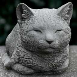 Outdoor Cat Sculpture Concrete Kitty Figurine Stone Kitten Statue Garden Animal Decoration Memorial Ornament Kitty Lover Gift Yard Art - thumbnail 3