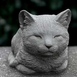 Outdoor Cat Sculpture Concrete Kitty Figurine Stone Kitten Statue Garden Animal Decoration Memorial Ornament Kitty Lover Gift Yard Art - thumbnail 1