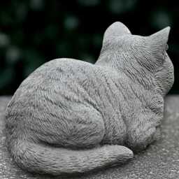 Outdoor Cat Sculpture Concrete Kitty Figurine Stone Kitten Statue Garden Animal Decoration Memorial Ornament Kitty Lover Gift Yard Art - thumbnail 4