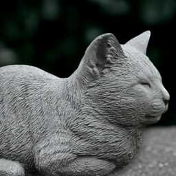 Outdoor Cat Sculpture Concrete Kitty Figurine Stone Kitten Statue Garden Animal Decoration Memorial Ornament Kitty Lover Gift Yard Art - thumbnail 2