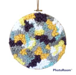 Wall Decor Hand Embroidered Hoop Art Boho Chic Abstract Hanging