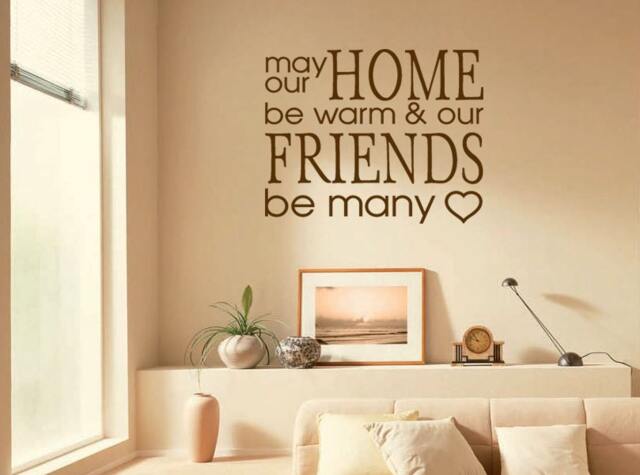 Home Warm Friends Wall Decal Inspirational Quote Vinyl Sticker - image 1