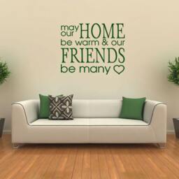 Home Warm Friends Wall Decal Inspirational Quote Vinyl Sticker - thumbnail 3