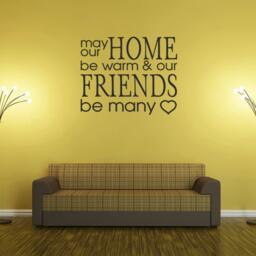 Home Warm Friends Wall Decal Inspirational Quote Vinyl Sticker - thumbnail 2