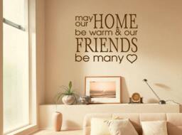 Home Warm Friends Wall Decal Inspirational Quote Vinyl Sticker - thumbnail 1