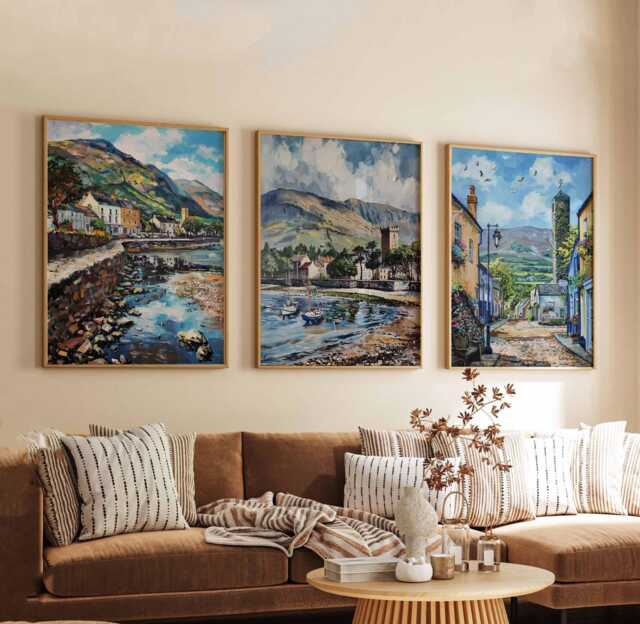 Set Of 3 Carlingford Posters, Ireland Travel Prints, Coastal Wall Art, Irish Village Poster Set, Scenic Landscape Decor, Gift For Home - image 1