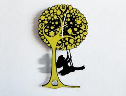 Swinger Girl On A Tree - Pendulum Wall Clock