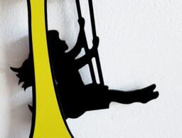 Swinger Girl On A Tree - Pendulum Wall Clock - thumbnail 3
