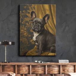 French Bulldog Dog Pet Abstract Framed Poster Print & Canvas Wall Decor Art Painting Bedroom Home Living Room Funny Animal Lover Gift
