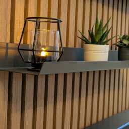 Malmback Shelf Brackets For Acoustic Panels - No-Drill Wall Clips Compatible With Ikea Display Shelves - thumbnail 2