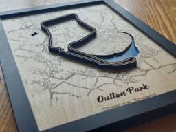Oulton Park Wall Art Laser Engraved Wood, Btcc Gift - thumbnail 1