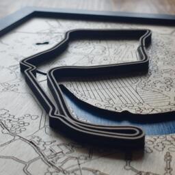 Oulton Park Wall Art Laser Engraved Wood, Btcc Gift - thumbnail 2