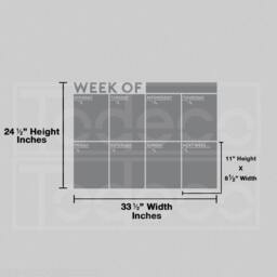 Modern Dry Erase Weekly Wall Calendar Decal - thumbnail 1