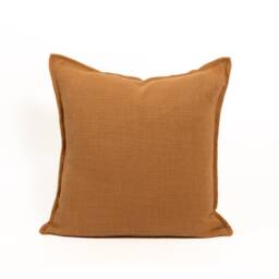 Linen Burnt Orange Cushion Cover Square Pillow Lumbar - All Sizes - thumbnail 2