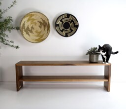 Hallway Small Shoe Bench - Handcrafted Wooden Rack Entryway Storage Handmade Furniture