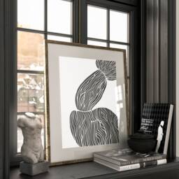 Abstract Print, Contemporary Art , Wall Home Decor Bedroom Minimal Neutral Beige, A5, A4, A3, A3+, A2 - thumbnail 3