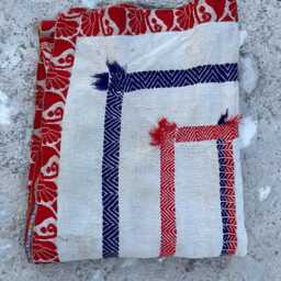 Cotton Kantha Quilt Handmade Block Print Reversible Patchwork Boho Bedspread - thumbnail 4