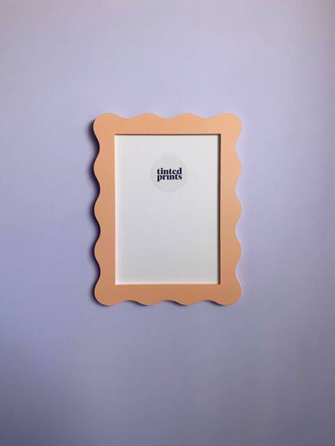 Wavy Picture Frame A4 - Peach Free Shipping Australia Gallery Wall Unique Home Decor Gift Australian Made - image 1