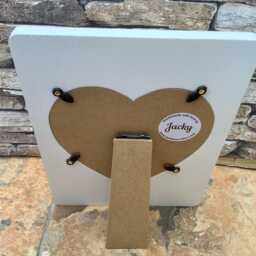 William Morris Golden Lily Print Decoupaged Heart Picture Frame - thumbnail 3