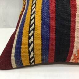 Vintage Kilim Pillow Cover, 20x20, Bohemian Throw - thumbnail 3