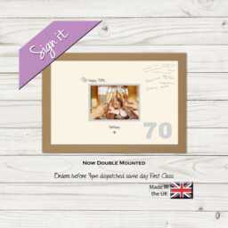 70Th Photo Frame Word Birthday Special Gift 7x5Sign-684D By Photos in A Word - thumbnail 1