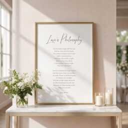 Love's Philosophy Print - P.b. Shelley Poetry Romantic Wall Art Birthday, Anniversary Or Wedding Gift - thumbnail 3
