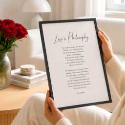 Love's Philosophy Print - P.b. Shelley Poetry Romantic Wall Art Birthday, Anniversary Or Wedding Gift - thumbnail 2