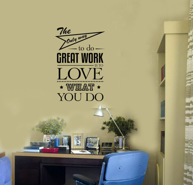 Office Vinyl Wall Decal Quote Inspirational Saying Team Work Stickers Mural - #2882Di - image 1
