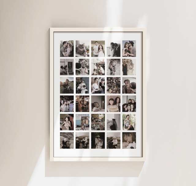 Printed Collage With 30 Photos - Sizes 11 X 14 Inches & 16 20 Unframed - image 1