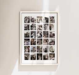 Printed Collage With 30 Photos - Sizes 11 X 14 Inches & 16 20 Unframed - thumbnail 1