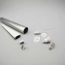 Diy Heavy Duty Roller Blind Kit - 32mm Aluminum Tube, Bottom Bar - 60cm-350cm - thumbnail 1