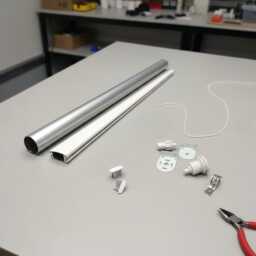 Diy Heavy Duty Roller Blind Kit - 32mm Aluminum Tube, Bottom Bar - 60cm-350cm - thumbnail 2