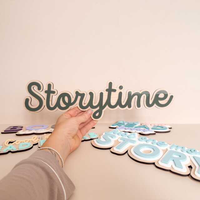 Story Corner Decor - Storytime Sign Book Kids Reading Library Wall Children's Accessories - image 1