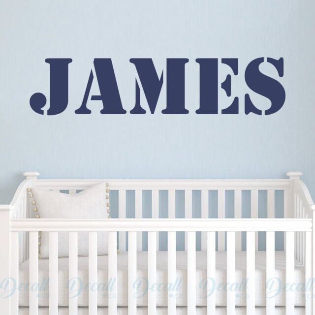 Personalized Name Monogram Wall Sticker - Custom Decal Kids Nursery Decor Removable Vinyl D025 - image 1