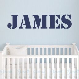 Personalized Name Monogram Wall Sticker - Custom Decal Kids Nursery Decor Removable Vinyl D025 - thumbnail 1