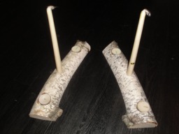 Birch Centerpiece Candle Holder Pair