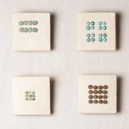 Mosaic Tile Wall Art Set Of 4, Mounted Art, 5 Inch Tiles - Made To Order Abacus - thumbnail 1