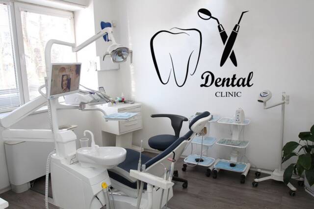 Dental Clinic Wall Decal Tooth & Tools Vinyl Sticker 1288 - image 1