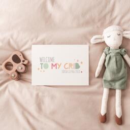 Welcome To My Crib Print, Baby Girl Gift, Nursery Wall Art, Girls Decor, Muted Prints, Art - thumbnail 2