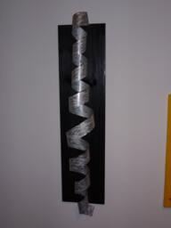 "Large Modern Abstract Wood Aluminum Artist Wall Sculpture ""Spow" - thumbnail 1