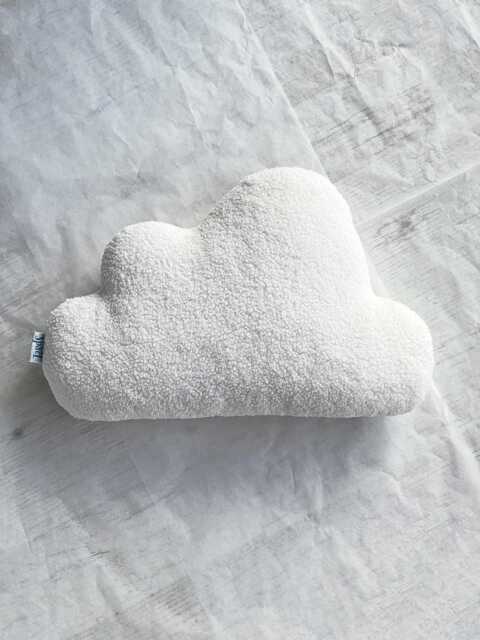 Cream White Boucle Cloud Pillow, Cushion - image 1