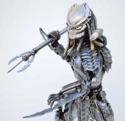 One-Of-A-Kind Predator Scrap Metal Sculpture, Handmade Recycled Art, Unique Anniversary Gift For Him - thumbnail 1