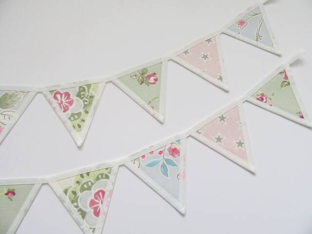 Floral Fabric Curtain Tie Backs Nursery Decor Bunting Holdbacks - image 1