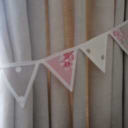 Floral Fabric Curtain Tie Backs Nursery Decor Bunting Holdbacks - thumbnail 4