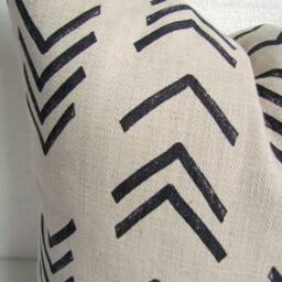 Farmhouse Pillows Gray & Black Throw Pillow Covers Brown Tribal Charcoal Flax Mud Cloth Euro Shams . All Sizes. Sale Clearance - thumbnail 4