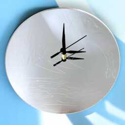Etched Duck in The Reeds Round Mirrored Clocks - Custom Colours, Shapes Sizes & Woods - thumbnail 4